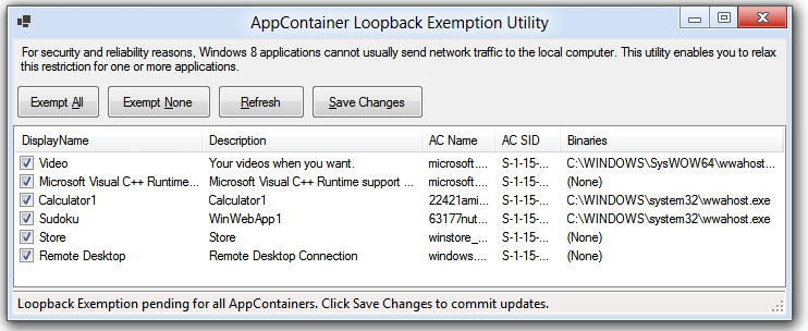 EnableLoopback utility